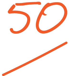 25 crossed out, 50